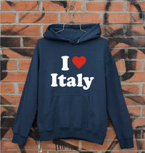 Load image into Gallery viewer, I Love Italy Unisex Hoodie for Men/Women-Navy Blue-Ektarfa.online

