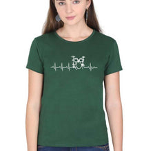 Load image into Gallery viewer, Drummer T-Shirt for Women-Dark Green-Ektarfa.online
