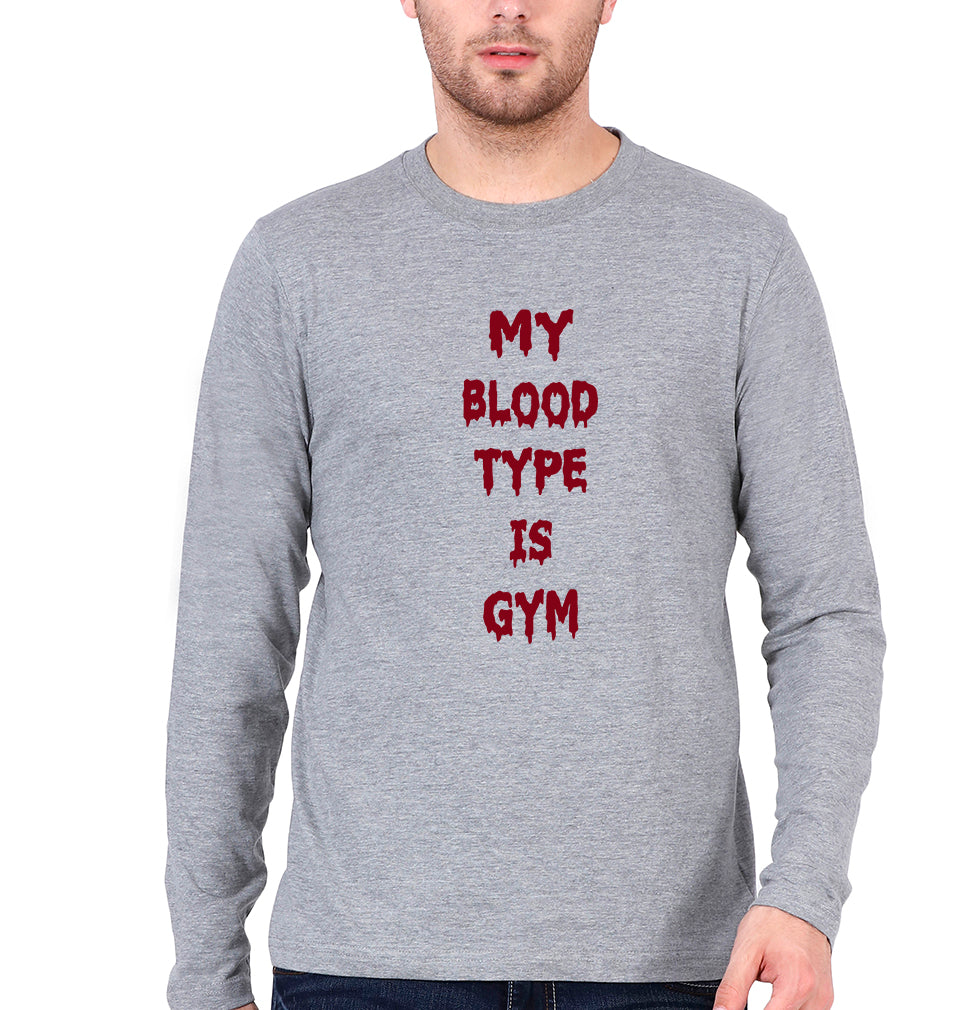 Gym Full Sleeves T-Shirt for Men-Grey Melange-Ektarfa.online