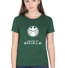 Load image into Gallery viewer, Agents of S.H.I.E.L.D Love T-Shirt for Women-Dark Green-Ektarfa.online
