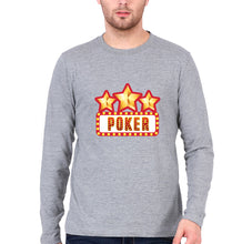 Load image into Gallery viewer, Poker Full Sleeves T-Shirt for Men-Grey Melange-Ektarfa.online
