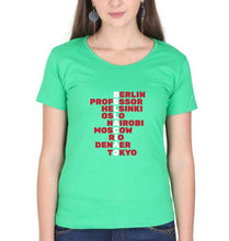 Load image into Gallery viewer, Money Hiest T-Shirt for Women-flag green-Ektarfa.online
