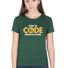 Load image into Gallery viewer, Coder Geek T-Shirt for Women-Dark Green-Ektarfa.online
