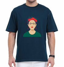 Load image into Gallery viewer, Frida Kahlo Oversized T-Shirt for Men-Petrol Blue-Ektarfa.online

