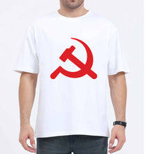 Load image into Gallery viewer, Communist party Oversized T-Shirt for Men-White-Ektarfa.online
