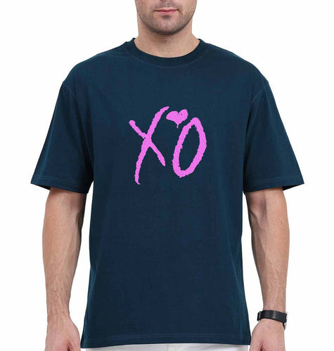 The Weeknd XO Oversized T-Shirt for Men-Petrol Blue-Ektarfa.online
