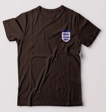 Load image into Gallery viewer, England Football T-Shirt for Men-S(38 Inches)-Coffee Brown-Ektarfa.online
