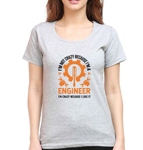 Load image into Gallery viewer, Crazy Engineer T-Shirt for Women-Grey Melange-Ektarfa.online
