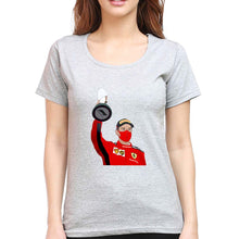 Load image into Gallery viewer, Sebastian Vettel F1 T-Shirt for Women-Grey Melange-Ektarfa.online
