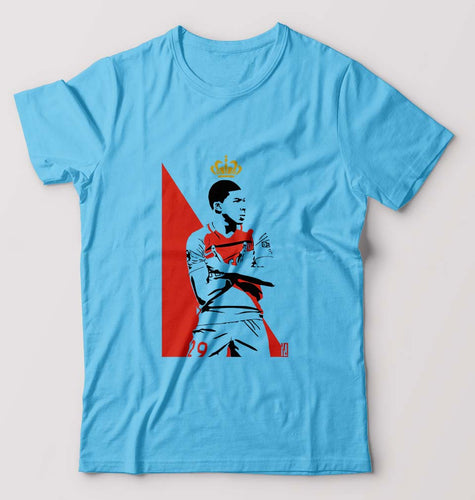 Kylian Mbappé T-Shirt for Men-Light Blue-Ektarfa.online