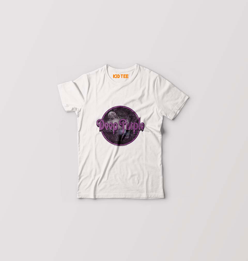Deep Purple Kids T-Shirt for Boy/Girl-White-Ektarfa.online