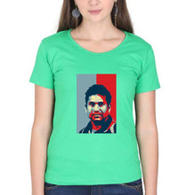 Load image into Gallery viewer, Sachin Tendulkar T-Shirt for Women-Flag Green-Ektarfa.online
