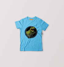 Load image into Gallery viewer, Angry T-Rex Gym Kids T-Shirt for Boy/Girl-Light Blue-Ektarfa.online
