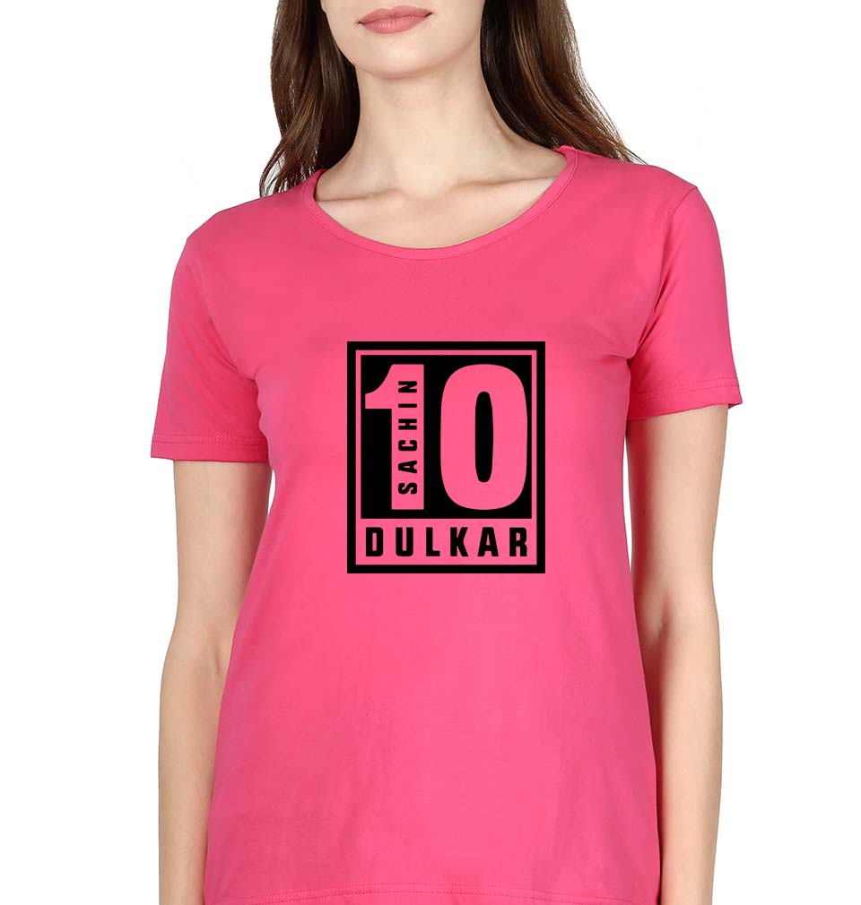 Sachin Tendulkar T-Shirt for Women-Pink-Ektarfa.online