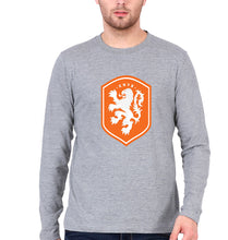 Load image into Gallery viewer, Netherlands Football Full Sleeves T-Shirt for Men-Grey Melange-Ektarfa.online
