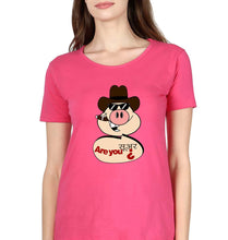 Load image into Gallery viewer, Pig Funny T-Shirt for Women-Pink-Ektarfa.online
