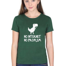 Load image into Gallery viewer, Internet T-Shirt for Women-Dark Green-Ektarfa.online
