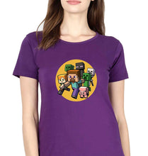 Load image into Gallery viewer, Minecraft T-Shirt for Women-Purple-Ektarfa.online
