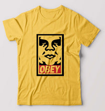 Load image into Gallery viewer, Obey T-Shirt for Men-Golden Yellow-Ektarfa.online
