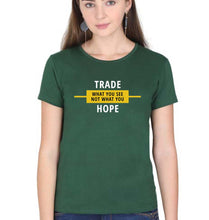 Load image into Gallery viewer, Share Market(Stock Market) T-Shirt for Women-Dark Green-Ektarfa.online
