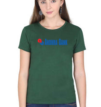 Load image into Gallery viewer, Andhra Bank T-Shirt for Women-Dark Green-Ektarfa.online

