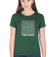 Load image into Gallery viewer, Techno T-Shirt for Women-Dark Green-Ektarfa.online
