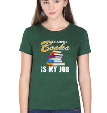 Load image into Gallery viewer, Books T-Shirt for Women-Dark Green-Ektarfa.online
