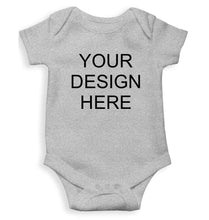 Load image into Gallery viewer, Customized-Custom-Personalized Kids Romper For Baby Boy/Girl-0-5 Months(18 Inches)-Grey-Ektarfa.co.in
