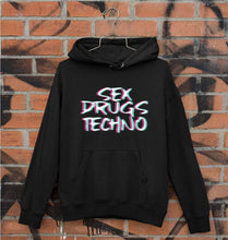 Load image into Gallery viewer, Sex Drugs Techno Unisex Hoodie for Men/Women-Black-Ektarfa.online
