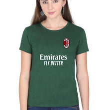 Load image into Gallery viewer, A.C. Milan 2021-22 T-Shirt for Women-Dark Green-Ektarfa.online

