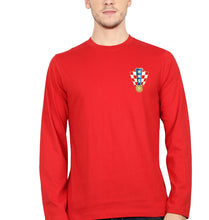 Load image into Gallery viewer, Croatia Football Full Sleeves T-Shirt for Men-Red-Ektarfa.online
