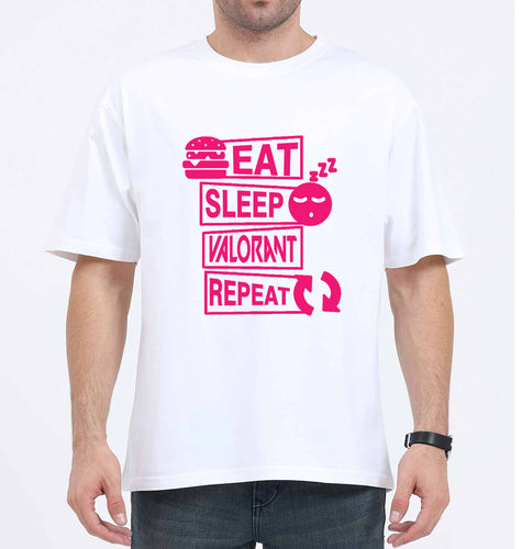 Valorant Oversized T-Shirt for Men-White-Ektarfa.online