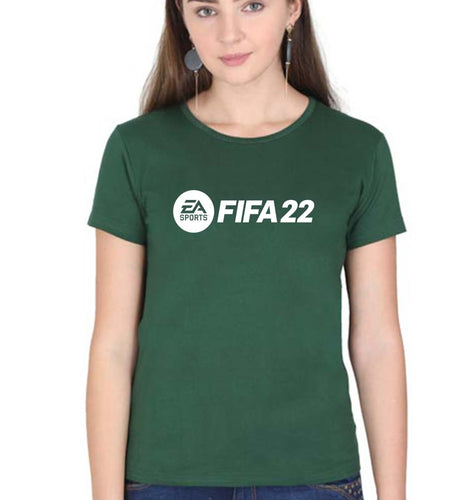 Fifa 22 T-Shirt for Women-Dark Green-Ektarfa.online