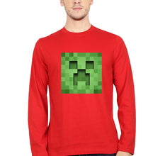 Load image into Gallery viewer, Minecraft Full Sleeves T-Shirt for Men-red-Ektarfa.online
