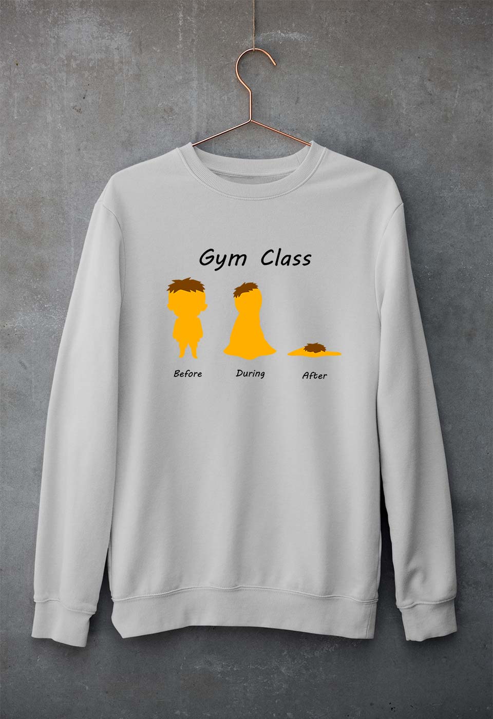 Gym Funny Unisex Sweatshirt for Men/Women-Grey Melange-Ektarfa.online