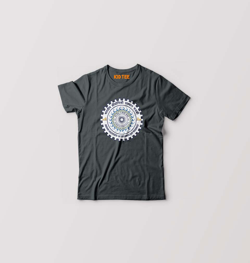 IIT Roorkee Kids T-Shirt for Boy/Girl-Steel grey-Ektarfa.online