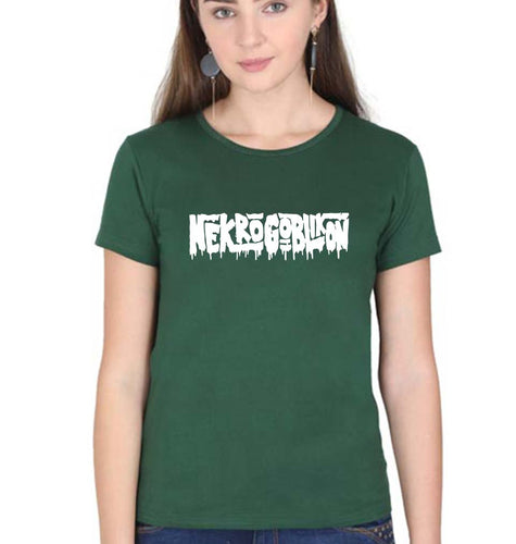 Nekrogoblikon T-Shirt for Women-Dark Green-Ektarfa.online