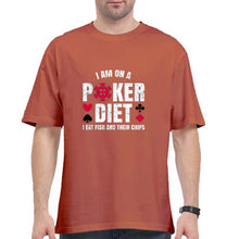 Load image into Gallery viewer, Poker Oversized T-Shirt for Men-Coral-Ektarfa.online
