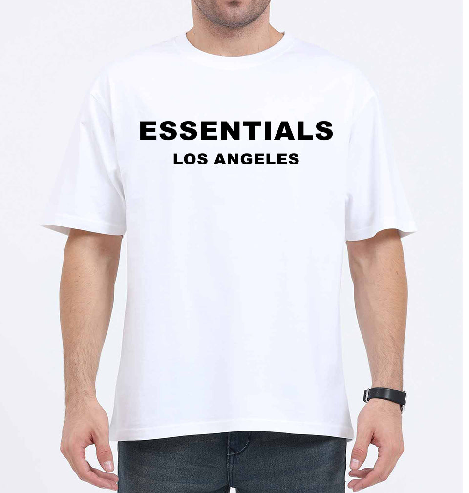 Essentials Oversized T-Shirt for Men-White-Ektarfa.online
