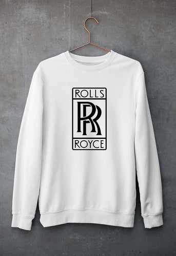 Rolls Royce Unisex Sweatshirt for Men/Women-White-Ektarfa.online