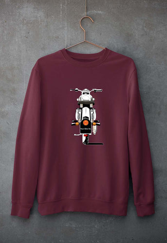 Royal Enfield - Bullet With Number Unisex Sweatshirt for Men/Women-Maroon-Ektarfa.online