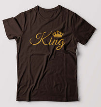 Load image into Gallery viewer, King T-Shirt for Men-Coffee Brown-Ektarfa.online
