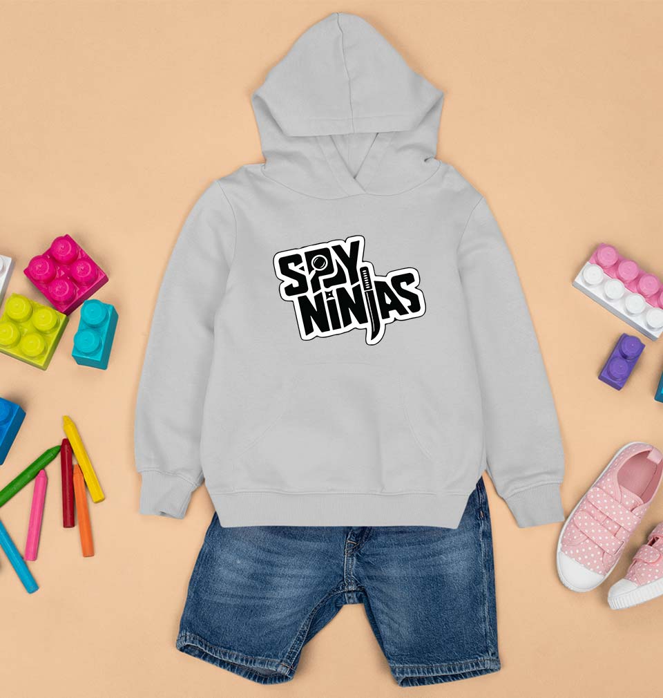 Spy Ninja Kids Hoodie for Boy/Girl-Grey-Ektarfa.online