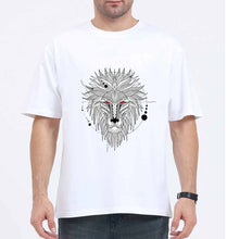 Load image into Gallery viewer, Lion Oversized T-Shirt for Men-White-Ektarfa.online
