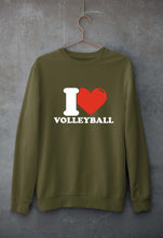 Load image into Gallery viewer, I Love Volleyball Unisex Sweatshirt for Men/Women-Olive Green-Ektarfa.online
