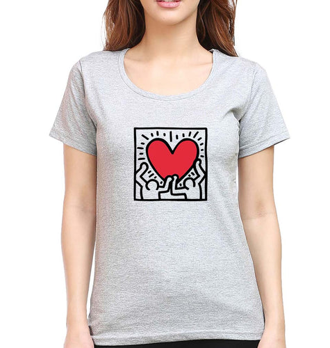 Keith Haring T-Shirt for Women-Grey Melange-Ektarfa.online