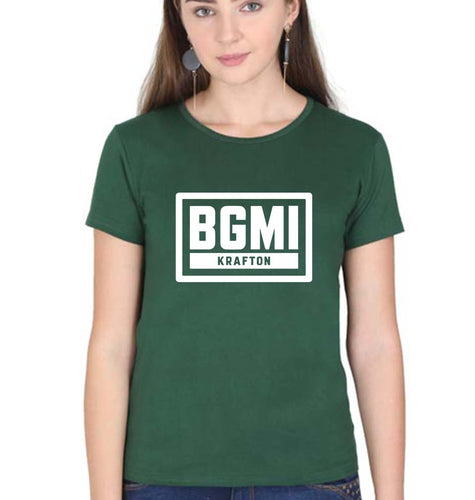 Battlegrounds Mobile India (BGMI) T-Shirt for Women-Dark Green-Ektarfa.online