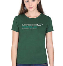 Load image into Gallery viewer, Mercedes GP Petronas F1 T-Shirt for Women-XS(32 Inches)-Dark Green-Ektarfa.online
