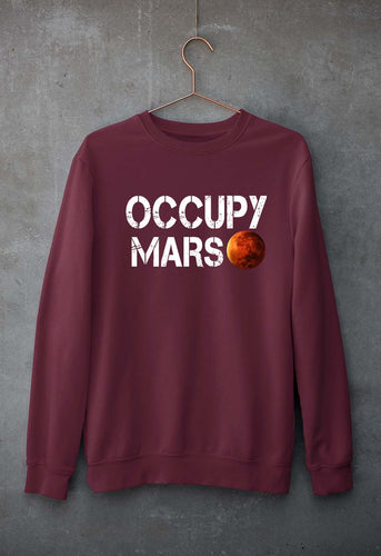 Occupy Mars Elon Musk Unisex Sweatshirt for Men/Women-Maroon-Ektarfa.online