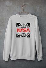 Load image into Gallery viewer, Nasa White Off Unisex Sweatshirt for Men/Women-Grey Melange-Ektarfa.online
